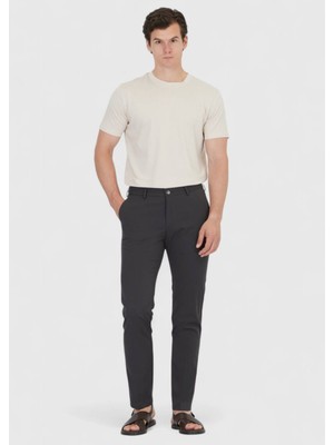 Koyu Gri Düz Dokuma Jogging Fit Casual Pantolon