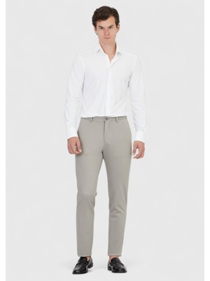 Gri Düz Örme Jogging Fit Casual Pantolon