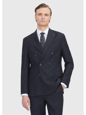 Ramsey Siyah Mikro Zeroweight Slim Fit Yün Karışımlı Takım Elbise