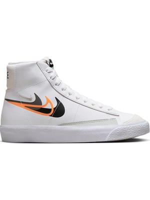 Nike Blazer Mid Leather Womens Sneaker Hakiki Deri Bilekli Kadın Günlük Spor Ayakkabı Beyaz