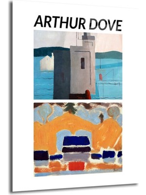 GLAZELLA Arthur Dove Soyut Manzaralar Sanat Cam Tablo