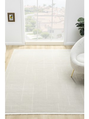 Vitali Home Hernes Krem Gri Salon Oturma Odası Çocuk Odası Yatak Odası Halısı HM-6012