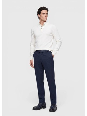 Ramsey Lacivert Düz Dokuma Modern Fit Casual Pantolon