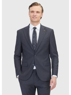 Ramsey Antrasit Mikro Modern Fit Yün Karışımlı Takım Elbise