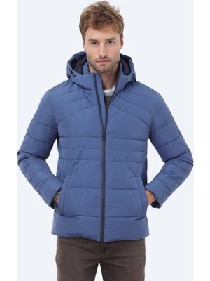 Kip İndigo Regular Fit Kapüşonlu Casual Dokuma Mont