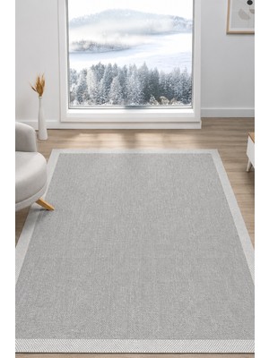 Vitali Home Sisal Prime Gri Krem Mavi Iskandinav Yıkanabilir Bordürlü Halı Kilim Balkon Teras Koridor Halısı 1148