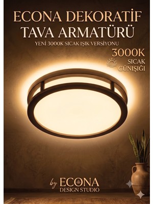 Econa GÜNIŞIĞ-3000K Aydınlatma Glop Armatürü LED Avize Aplik Balkon Banyo Koridor Lambası LED Güçlü Işık