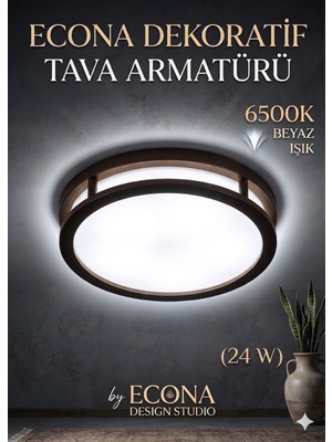 Econa Beyaz Aydınlatma Glop Armatürü LED Avize Aplik Balkon Banyo Koridor Lambası LED Güçlü IŞIK,24W
