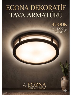 Econa Doğal Günışığı 4000K Aydınlatma Glop Armatürü LED Avize Aplik Balkon Banyo Koridor Lambası LED Güçlü Işık