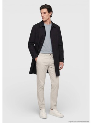 Ramsey Siyah Regular Fit Gömlek Yaka Casual Teknik Pardösü