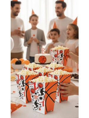 Cadde Süs Basketbol Temalı 8’li Popcorn Mısır Kutusu