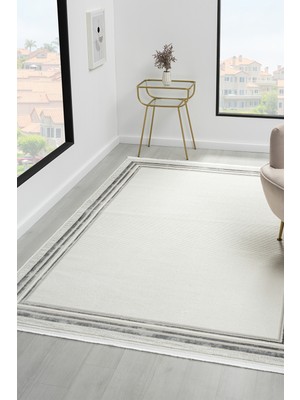 Vitali Home Touch Beyaz Gri Salon Oturma Odası Çocuk Odası Yatak Odası Halısı TO349