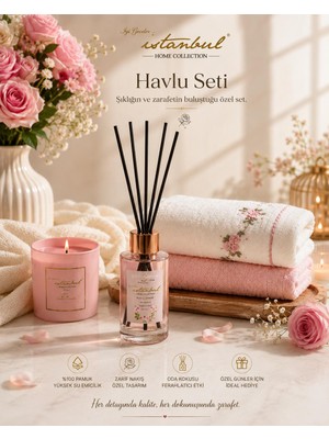 İyi Geceler İstanbul Iyi Geceler Istanbul Sweet Dreams Havlu Seti ( Koku ve Mum Hediyeli )