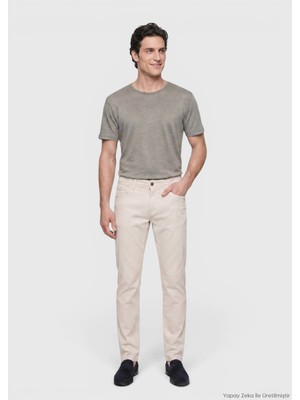 Ramsey Taş Düz Dokuma Slim Fit Casual Pamuk Karışımlı Pantolon