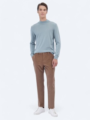 Deve Tüyü Dokuma Regular Fit Kadife Casual Pamuk Karışımlı Pantolon