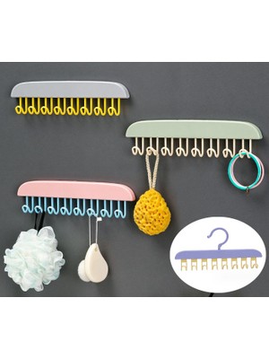 Akıllı Bayi 8 Kancalı Çok Amaçlı Yapışkanlı Askı