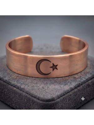 Yerlikaya Bakır Ay Yıldız Bakır Bilezik
