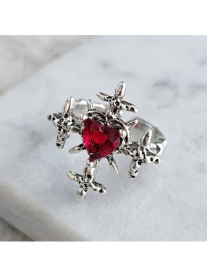 Dükkan Design Taşlı Kalpli Romeo Gotik Yüzük