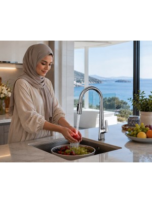 ACAR SU ARMATÜRLERİ Gon Spiralli Arıtma Çıkışlı Evye Bataryası Acar 05.01.361K
