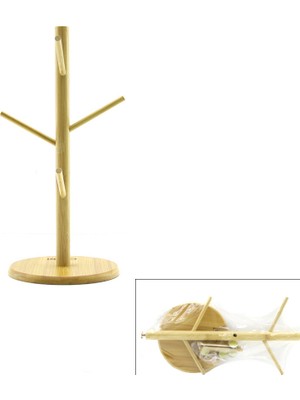 Akıllı Bayi Mix Altlık =yuvarlak - Kare Bardak - Fincan Asacak Bambu - Ahşap 35CM