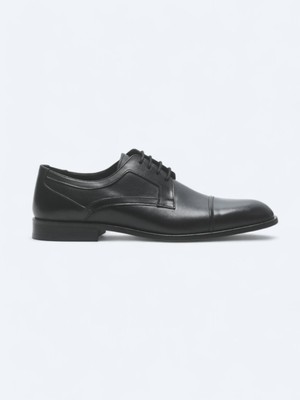 Kip Siyah Deri Klasik Ayakkabı