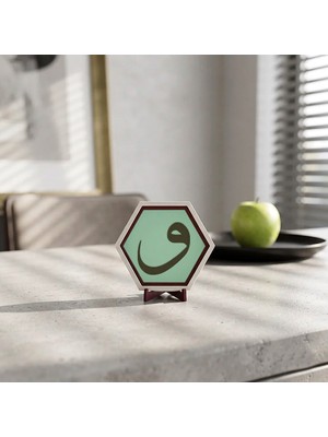 Miaju Manevi Huzur Veren Vav Motifli Dekoratif Masaüstü Süsü Çalışma Masalarınıza Şık Bir Dokunuş 10X10 cm