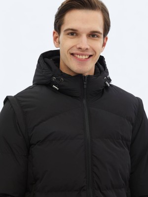 Kip Siyah Regular Fit Casual Dokuma Mont