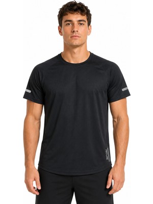 Erkek Oval Etek Hızlı Kuruma Özellikli Atletik Teknik Spor T-Shirt
