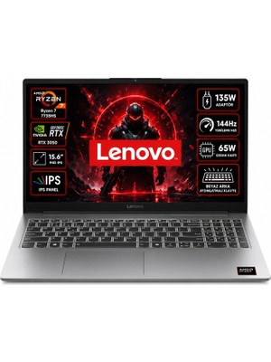 Lenovo Loq Essential Amd Ryzen 7 7735HS 16GB 2tb SSD RTX3050 Freedos 15.6" Fhd 144Hz Taşınabilir Bilgisayar SM0183S00033TR