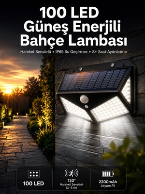 Marsilyan Solar Sensörlü Duvar Lambası Bahçe Lambası Parlak Beyaz Işık Suya Dayanıklı