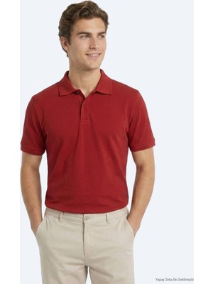 Kip Kiremit Düz %100 Pamuk T-Shirt