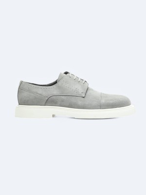 Gri Süet Smart Casual Ayakkabı