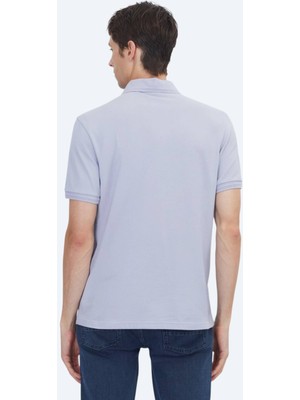 Kip Lila Düz %100 Pamuk T-Shirt