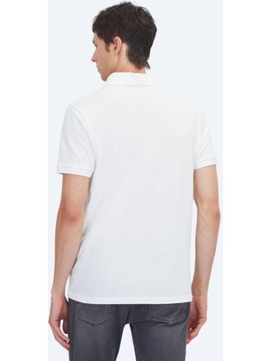 Kip Beyaz Düz %100 Pamuk T-Shirt