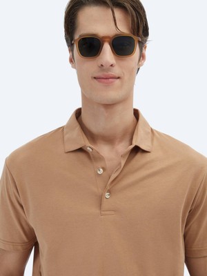 Kip Vizon Düz Polo Yaka %100 Pamuk T-Shirt