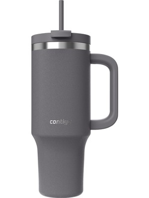 Hsc Bilişim Contigo Üniseks Yetişkin Streeterville Tumbler Pipetli Yalıtımlı Su Şişesi, 1.2l, Antrasit