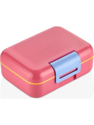 Hsc Bilişim Promosyonca 2 Katlı Bento Öğle Yemeği Kutusu, 1.6 Litre, 3 Bölmeli, Bpa Içermeyen Pp Plastik, Çatal