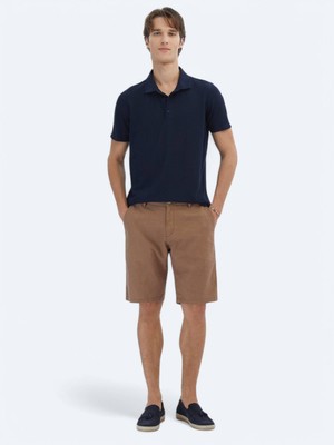 Kip Lacivert Desenli Polo Yaka T-Shirt
