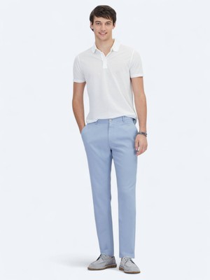 Beyaz Desenli Polo Yaka T-Shirt