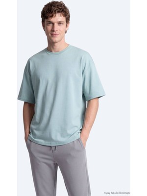 Kip Mint Düz T-Shirt