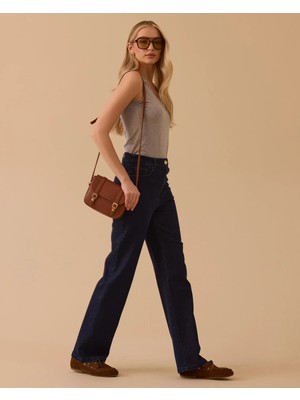 Seçil 10004 Yüksek Bel Düz Kesim Jean Pantalon #26#