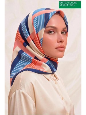 United Colors Of Benetton Sıena Desenli Eşarp -1008-90*90