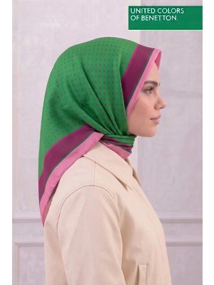 United Colors Of Benetton Sıena Desenli Eşarp -1001-90*90
