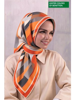United Colors Of Benetton Sıena Desenli Eşarp -1005-90*90