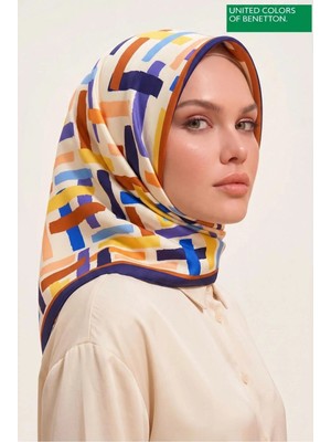 United Colors Of Benetton Sıena Desenli Eşarp -1004-90*90