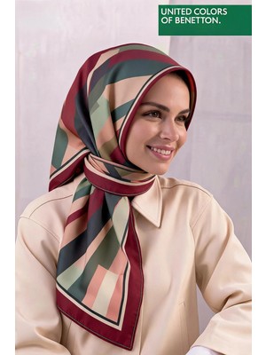 United Colors Of Benetton Sıena Desenli Eşarp -1005-90*90