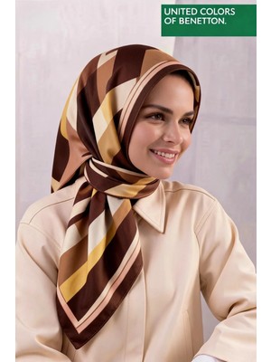 United Colors Of Benetton Sıena Desenli Eşarp -1005-90*90