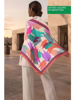 United Colors Of Benetton Sıena Desenli Eşarp -1007-90*90