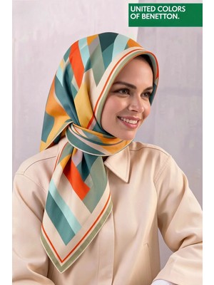 United Colors Of Benetton Sıena Desenli Eşarp -1005-90*90