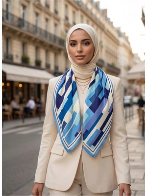 United Colors Of Benetton Sıena Desenli Eşarp -1005-90*90